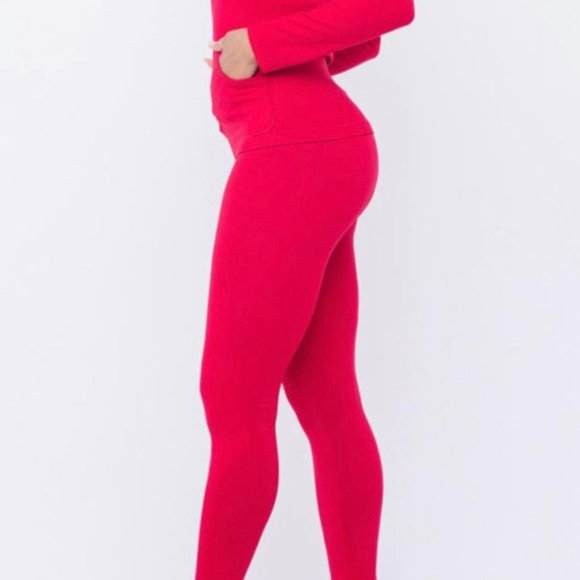Red women Hoodies Tracksuit Long sleeve Sweatshirts Jogger Pant 2 piece outfits - Picture 2 of 3